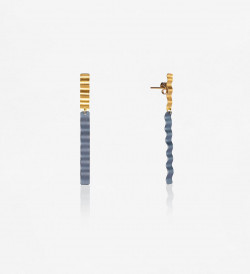 18k gold and titanium earrings Aigua 57mm