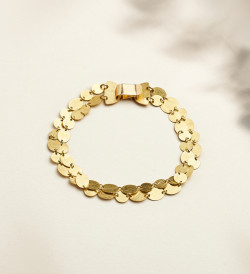 18k gold double bracelet Party 18cm