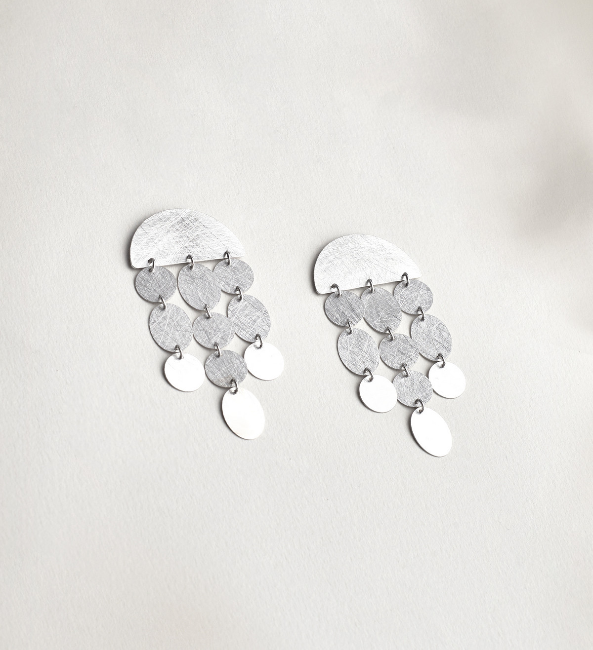 Silver earrings Party 60mm