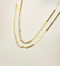 18k gold necklace Party long 90cm / double 43cm