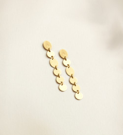 18k gold earrings Party 35mm