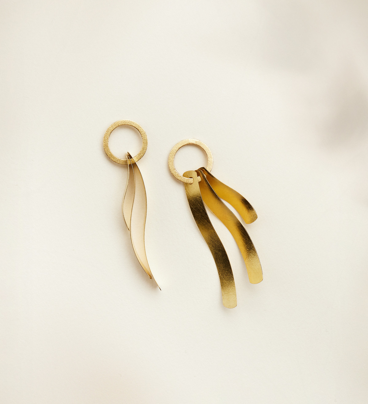 18k gold earrings Posidònia 45mm