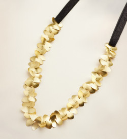 18k gold necklace Samoa with ribbon 90cm adjustable