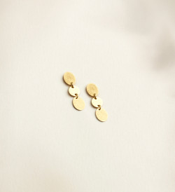 18k gold earrings Party 18mm