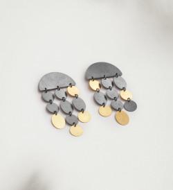 Pendientes oro y plata Party Duet 60mm