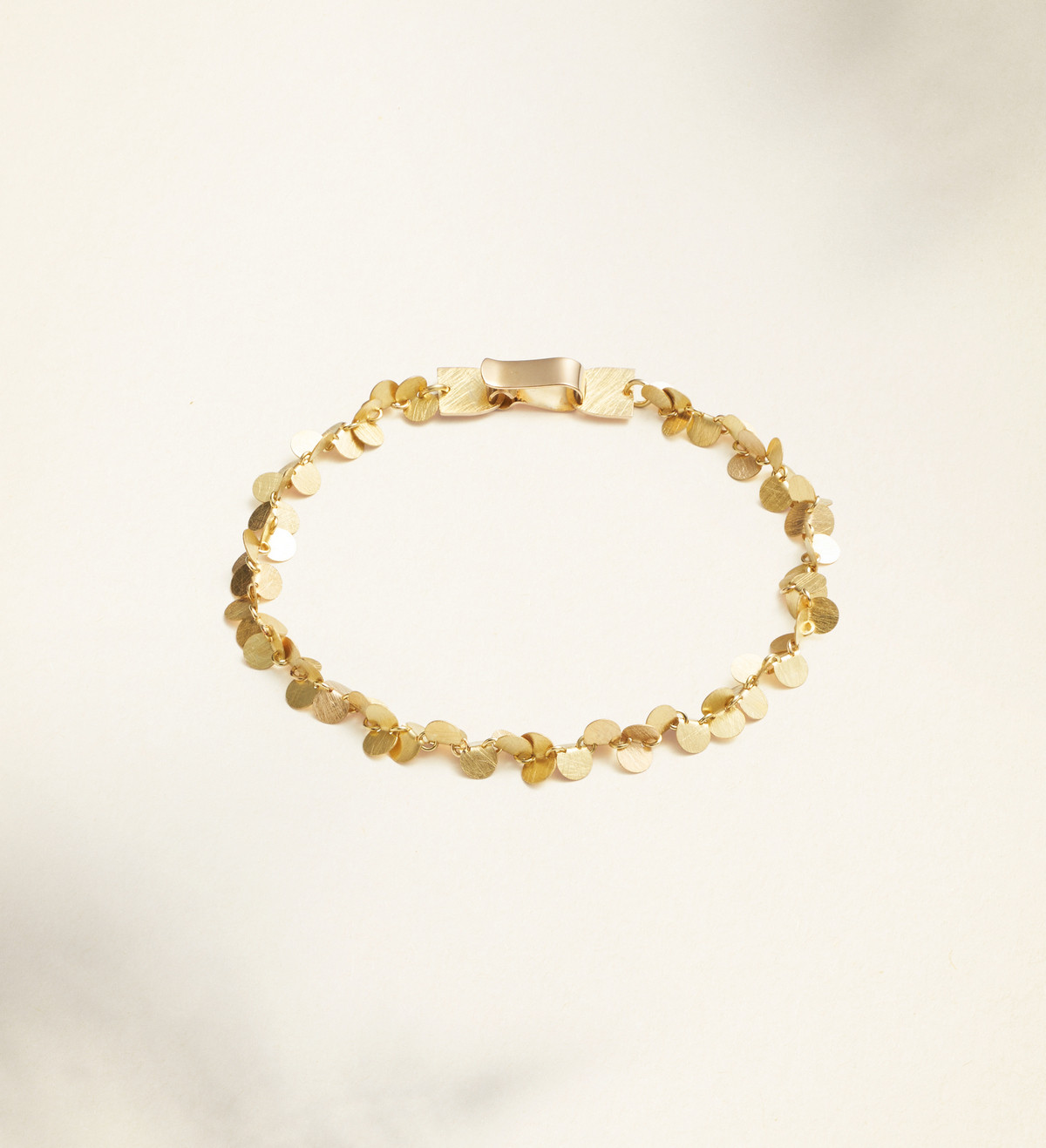 18k gold bracelet Papallones 19cm