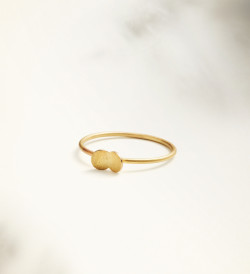 18k gold ring Papallones 7mm