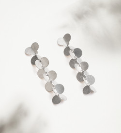 Silver earrings Papallones 70mm